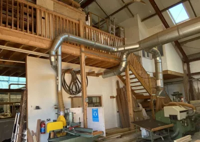 Woodbase Joiners Ltd unit interior with mezzanine